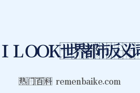 ILOOK世界都市反义词是什么意思的图片